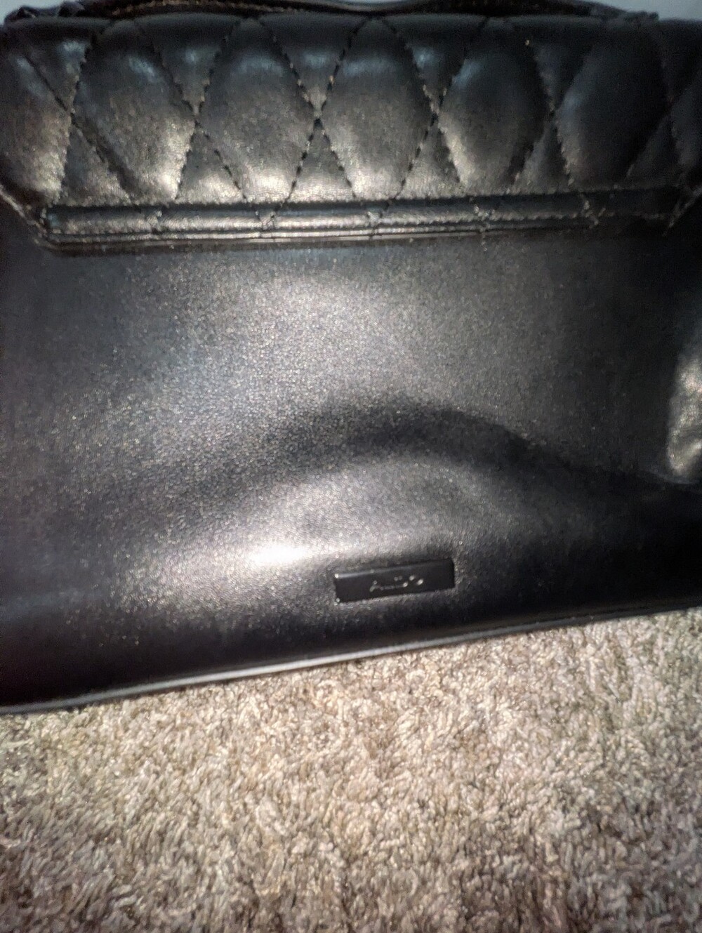 Aldo Black Quilted Crossbody Bag with Black Chain Strap - Picture 4 of 8